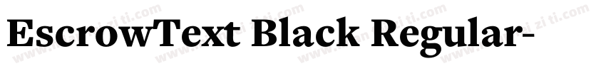 EscrowText Black Regular字体转换